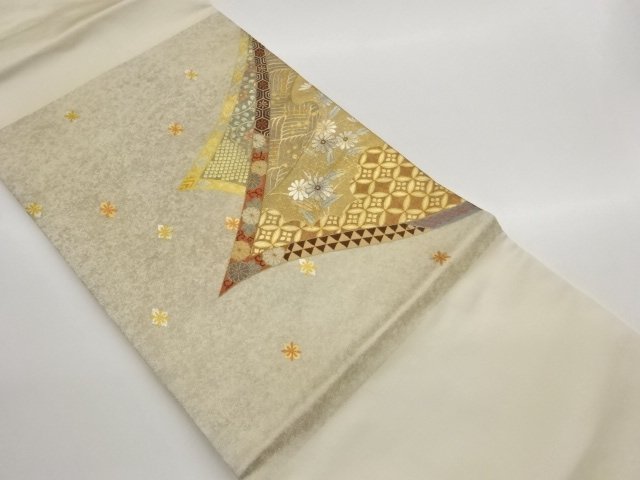 JAPANESE KIMONO / NAGOYA OBI / KINSAI / EMBROIDERY / CLASSICAL PATTERN